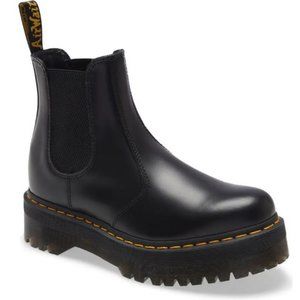 Doc Martens Quad Chelsea Black Platform Boots 7